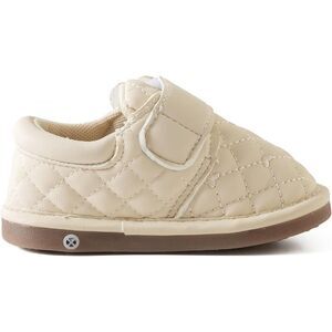 Baby Girl PU Leather Squeaky First Walker Shoes Beige 12-18 Months